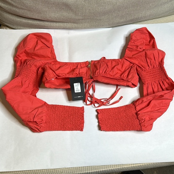 NWT! Gotta Have you Coral Large crop top - Picture 4 of 8